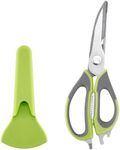 JATYP Heavy Duty Kitchen Shears，magnetic Sheath Holder For Fridge，stainless Steel Removable Blade,multipurpose Sharp Shears For Cutting Food,skinning