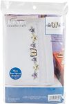 Janlynn Stamped Cross Stitch Kit, Pansy & Butterfly Pillowcase Pair