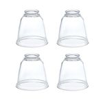 Aspen Creative 23127-4 Contemporary Clear Ceiling Fan Replacement Glass Shade, 2-1/8" Fitter, 4-5/8" Diameter x 4-1/2" Height, Clear, 4 Pack