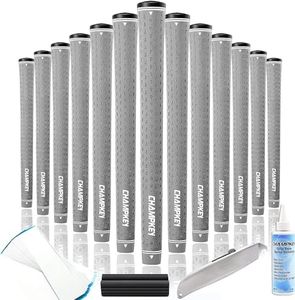 CHAMPKEY Y-LITE Golf Grips 13 Pack with All Repair Kits | All Weather Performance Golf Club Grips | High Traction Golf Rubber Grip with Texture Control Technology（Gray, Standard）