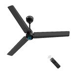 atomberg Renesa 1200mm BLDC Ceiling Fan with Remote Control | BEE 5 star Rated Energy Efficient Ceiling Fan | High Air Delivery with LED Indicators | 2+1 Year Warranty (Midnight Black)