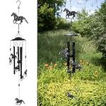 VP Home 33" H Wild Horses Wind Chimes for Outside, Unique Horses Wild Windchimes Outdoor Decoration Garden Decor, Horse Wind Chimes are Perfert Gift for Women, Mom, Grandma, Unisex