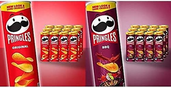 Pringles Original, 12 Pack (12 x 134g) & Pringles BBQ, 12 Pack (12 x 134g) bundle
