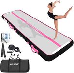 VOFiTNY All Purpose Gymnastics Mat 13’x3.3’x4’’ Sturdy Inflatable Tumble Track for Home/Gym Pink/Black