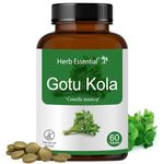 Herb Essential Gotukola Tablets,500mg each,60 Tablets | All Natural, Pure Herb Extract