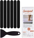 Secopad Non-Slip Bathtub Stickers 24 PCS Safety Bathroom Tubs Showers Treads Adhesive Decals Scraper (Black)