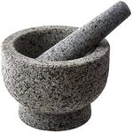 Jamie Oliver Cookware Range Pestle and Mortar, Natural Granite/Dark Grey, 15 cm