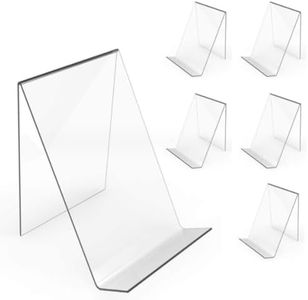 6Pcs Clear Acrylic Display Stand,Acrylic Book Stand,Multi-Functional Display Easel,for Displaying Artworks,pictures,Books,music sheets, notebooks, artworks, CDs,Jewelry,Watch Display Stand,etc.