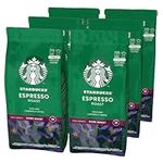 STARBUCKS Espresso Roast, Dark Roast, Ground Coffee 200g (Pack of 6)