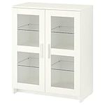 IKEA BRIMNES Cabinet with Doors, 78x95 cm, Glass/White