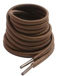 VSUDO 180 cm Round Brown Boot Laces, Brown Shoe Laces for Boots, 4mm Diameter Walking Boot Laces for Walking Boots, Heavy Duty Work Boot Laces for Work Boots, Hiking Boot Laces (1 Pair-Brown-180cm)