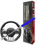 Tevlaphee Steering Wheel Lock, Steering Lock, Car Steering Wheel Lock, Vehicle Anti-Theft Lock, Adjustable, Universal Fit, Heavy Duty(Blue)