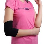 Flamingo Elbow Support Regular for gym,Pain Relief, Tennis, Volleyball, Cricket | Elbow Compression Sleeves for Men & Women (Pair) | Color-Black | Size-XL