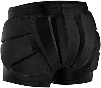 RANDDER Kids Butt Pad Shorts for Skating Snowboarding Ski Hockey, Hip Tailbone Padded shorts for Youth Child(Black, M)