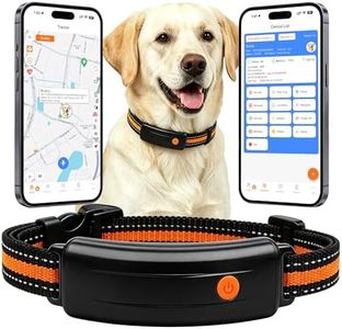YIXXI Smart GPS Pet Tracker & Wireless Dog Fence, Real-Time Location & Daily Activity Monitor, IP67 Waterproof, Adjustable Collar (Black)