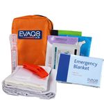 EVAQ8 Outdoor Worker Personal Trauma First Aid Kit in Orange Belt Bag IFAK