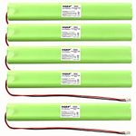 HQRP 5-Pack Emergency Exit Light Battery Compatible with Unitech BBAT0043A Lithonia ELB-B003 ELB-B004 BAT9.6V700 AA700MAH AA900MAH 9.6v 700mAh Ni-CD BBATOO43A