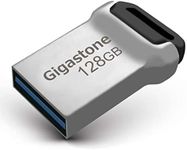 GIGASTONE 128GB Z90 USB 3.2 Gen1 Flash Drive, Up to 100MB/s Read, Mini Fit Metal Waterproof Compact Pen Drive, Reliable Performance Thumb Drive, USB 2.0 / USB 3.0 / USB 3.1 Interface Compatible