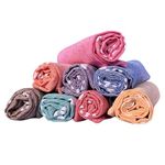 COMFORT WEAVE Cotton Hand Towel 250 GSM (Set of 8 Pieces, Multicolor)