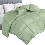 Utopia Bedding Comforter Duvet Insert - Quilted Comforter with Corner Tabs - Box Stitched Down Alternative Comforter (Queen, Sage Green)