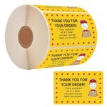 250 Pcs Star Review Delivery Labels Thank You for Your Order Stickers 2 x 3 Inch - Food Delivery Tamper Evident Sealed for Freshness Labels Stickers for Food Package Takeout