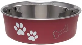 Loving Pets Bella Bowls Merlot Red 