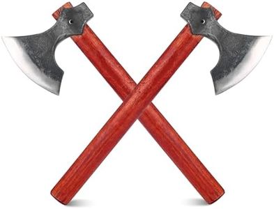 Valentine's Day Gift: 16" Professional Throwing Axe Set of 2, Viking Style Tomahawks with Beech Wood Handle & Steel Wedge, Red, for Adults' Competition & Outdoor Recreation