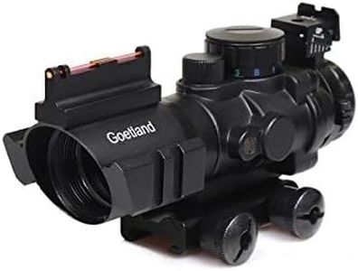 Goetland Reticolo a croce prismatico in vetro tattico con mirino 4x32 con mirino a fibra ottica