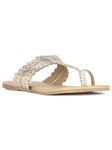 Bata METALLIC TR E Gold Women Slippers 5 UK (5718631)