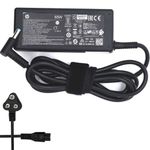 HP 65W AC Laptops Charger Adapter 4.5mm for HP Pavilion Black (with FACTOTECH Power Cable)