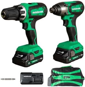 Metabo HPT 18V MultiVolt Hammer Drill and Impact Driver Combo Kit | Cordless | 2-2.0Ah Li-Ion Batteries w/Fuel Gauge | Lifetime Tool Warranty | KC18DFX