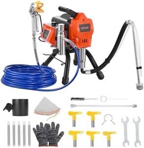VEVOR Stand Airless Paint Sprayer, 1500W, 3300PSI High Pressure Airless Sprayer, Cleaning Brush, Hose, Extension Rod, Nozzles, Electric Spray Paint Machine for Large Apartments, Factory Buildings