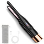 SZYHD Wireless Straightener, Mini Hair Straightener, 2 in 1 Ceramic Straightener for Straightening and Curling Hair, for All Hair Types, Short Hair, Bangs, Male Beard