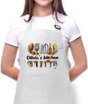 Custom Apron for Mom, Mother's Day Gift for Mom with Custom Name, Personalized Kitchen Gifts for Mother, Women, Wife, Adjustable Baking Kitchen Cooking Apron - Personalized Mom Gifts from Husband