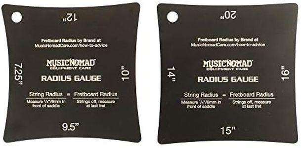 MusicNomad Precision Fretboard and String Radius Gauge Tool - 2 pc. Set (MN603)