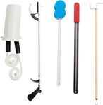 American Hospital Supply 5-Piece Hip/Knee Replacement Kit [1 Each] – Surgery Assistance with Stocking Aid, Ultra Light Reacher, Sponge Rod, Shoehorn, and Hook | Medical Equipment