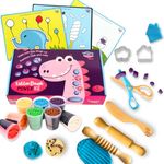 Lattooland Clay Dough Power Kit | Chemical-Free | Taste-Safe | Non-Toxic Soft Dough Creative Learning Activity Set | Multi-Sensory Play Kit with 8 Colors, 7 Tools & 3 Mats | Gift Set 2 3 4 5 Year