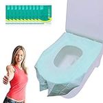 Toilet Seat Covers Disposable, 30 Pcs Toilet Seat Covers for Travel Accessories (15.8×23.6 inch), Extra Large PE Waterproof Film Travel Toilet Mats Covers for Kids and Adults Potty Training