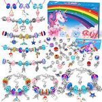 ZOOI Gifts for Girls Gifts, Gifts for 4-12 Year Old Girls Gifts, Jewellery Making Kit for Girls, Charm Bracelet Making Kit, Stocking Fillers Kids, Christmas Gifts for Girls, Arts and Crafts for Kids