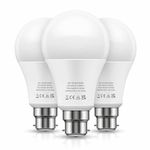 LOHAS-LED Cool White Light Bulbs, 100W Equivalent Bayonet Light Bulb, 12W B22 LED Light Bulb 6000K, 1100LM Super Bright Light Bulb, Non-Dimmable, Energy Saving Light Bulbs Bayonet for Hallway, 3 Pack