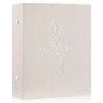Lanpn Photo Album 6x4 Slip in, OUR MEMORIES Linen 400 Pockets Photo Albums Holds Portrait Only 10x15cm Picture Beige