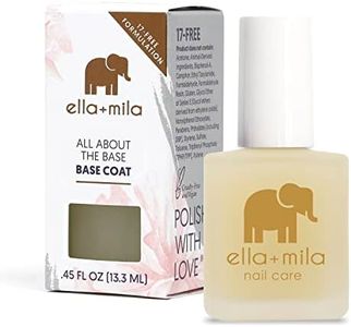 ella+mila "All About the Base - Coat Nail Polish - Long-lasting Ridge Filler Base Coat - Nail Care that Helps Smooth & Fill Natural Nails (0.45 fl oz)