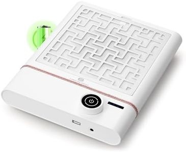 CHRISTINE SHELLY Nail Dust Collector, Bling Diamond Cordless Rechargeable 5000RPM Vacuum Nail Tech Fan Extractor, 12000mAh Professional Nail Duster Suction, Low Noise, Salon&Home