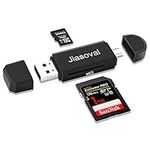 Jiasoval USB OTG Adapter 2.0 Micro Portable Memory Card Reader for SD, Micro SD, SDXC, SDHC, Micro SDHC, Micro SDXC