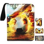 Football Card Binder 9 Pocket Fits 900 Cards with 50 Removable Sleevesves, Trading Card Binder Football Card Albums Sports Card Binder Football Card Binder Trading Card Albums (Football-J-L)