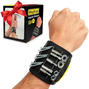 MagSnap Magnetic Wristband by Wrap-It Storage - Wrist Magnet Tool Belt and Screw Holder - Great Tool Gift for Dad