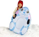 SnowCandy Inflatable Snow Bunny Snow Sled. Fun, Easy to use Winter sled. Easy Sure-Grip Handles Allows for Maximum Control Down The Slope.