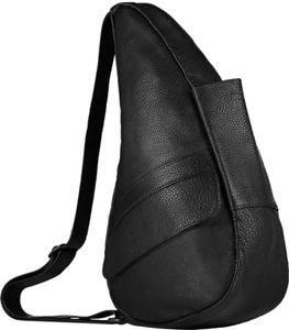 AmeriBag Small Classic Leather Healthy Back Bag Small (Black)