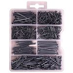 DIY Crafts Pack Of 150 Pcs, Medium Box, HARDWARE NAIL KIT Picture Hanging Nails, Finish, Wire, Brad Common Use. This Kit comes in an Organized Plasti (Pack Of 150 Pcs, Medium Box)