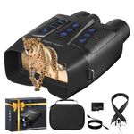 MAXDONE Night Vision Goggles 4K - Low Light Full Color Night Vision Binoculars for Adults with 64GB Card, 600M Viewing Range, 5X Digital Zoom 5000mAh Rechargeable for Hunting Camping Observe